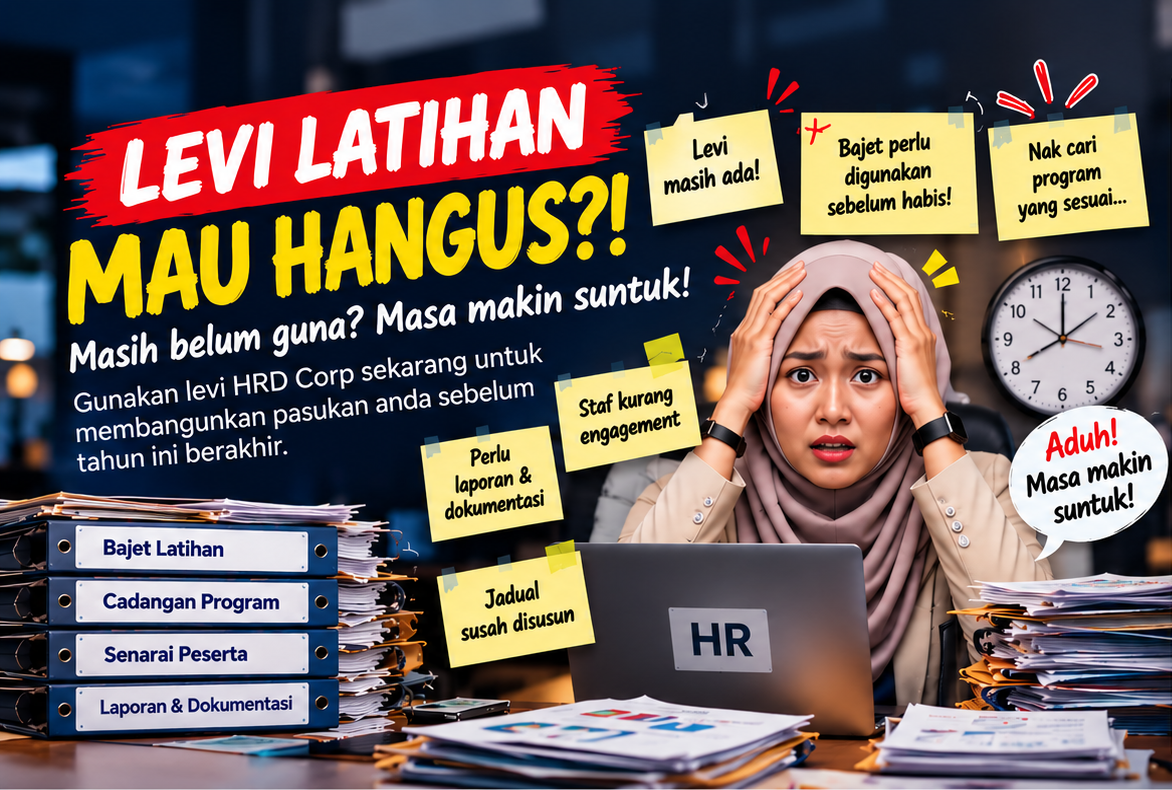 Levi Latihan Mau Hangus?! Masih belum guna? Masa makin suntuk! Gunakan levi HRD Corp untuk membangunkan pasukan anda.